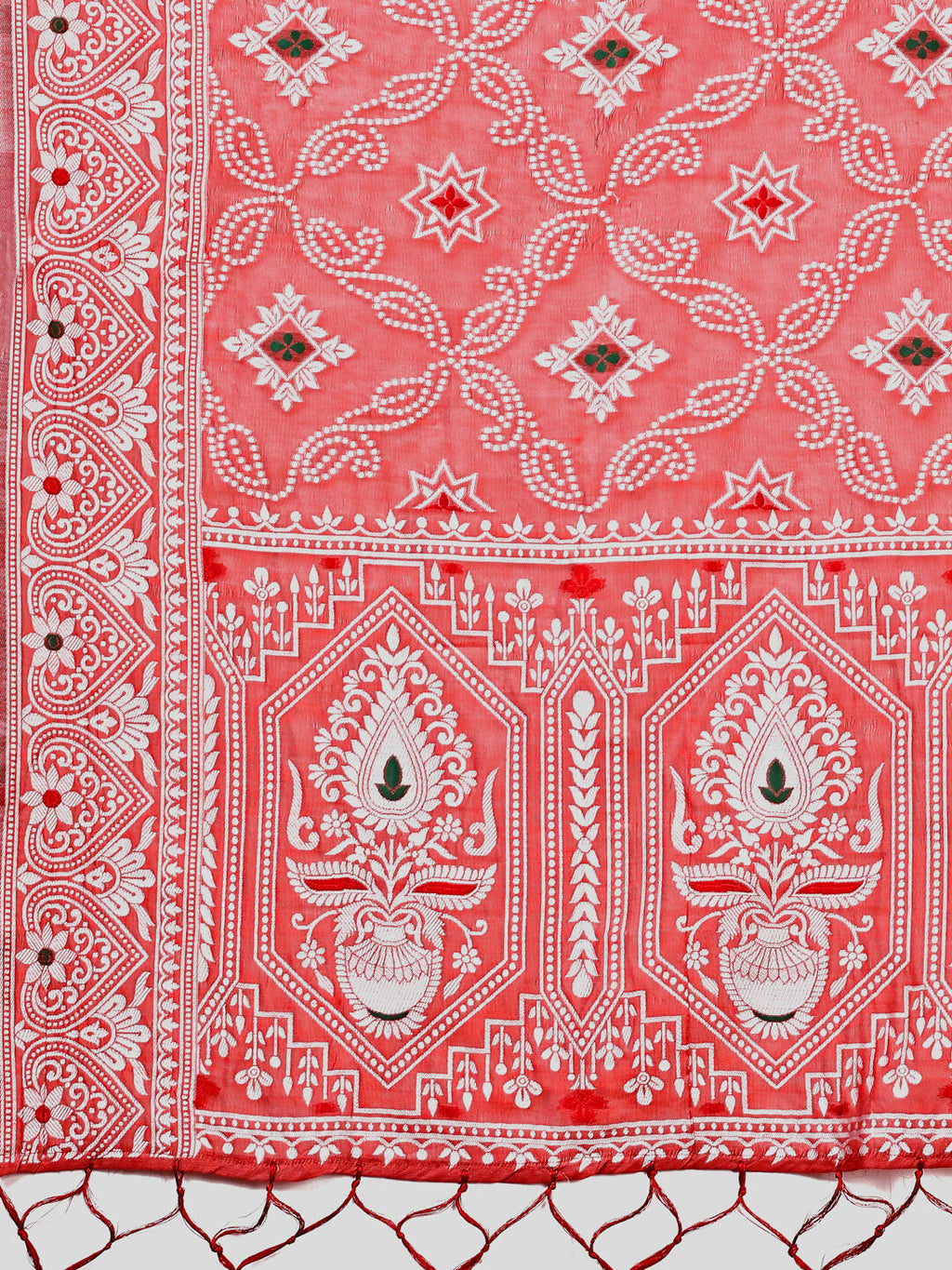 Shree Shyam Fashion Pankhuri Peach Linen Cotton Saree