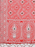 Shree Shyam Fashion Pankhuri Peach Linen Cotton Saree