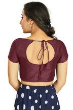 Aastha Fashion Women's Wine Art Silk Designer Festive Wear Readymade Blouse