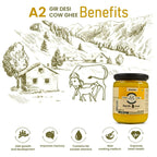 Upaveda A2 Pure Ghee| 100% Gir Cow Ghee | A2 Cow Desi Pure Ghee | Organic Grass Fed Cows | Traditional Bilona Method Ghee