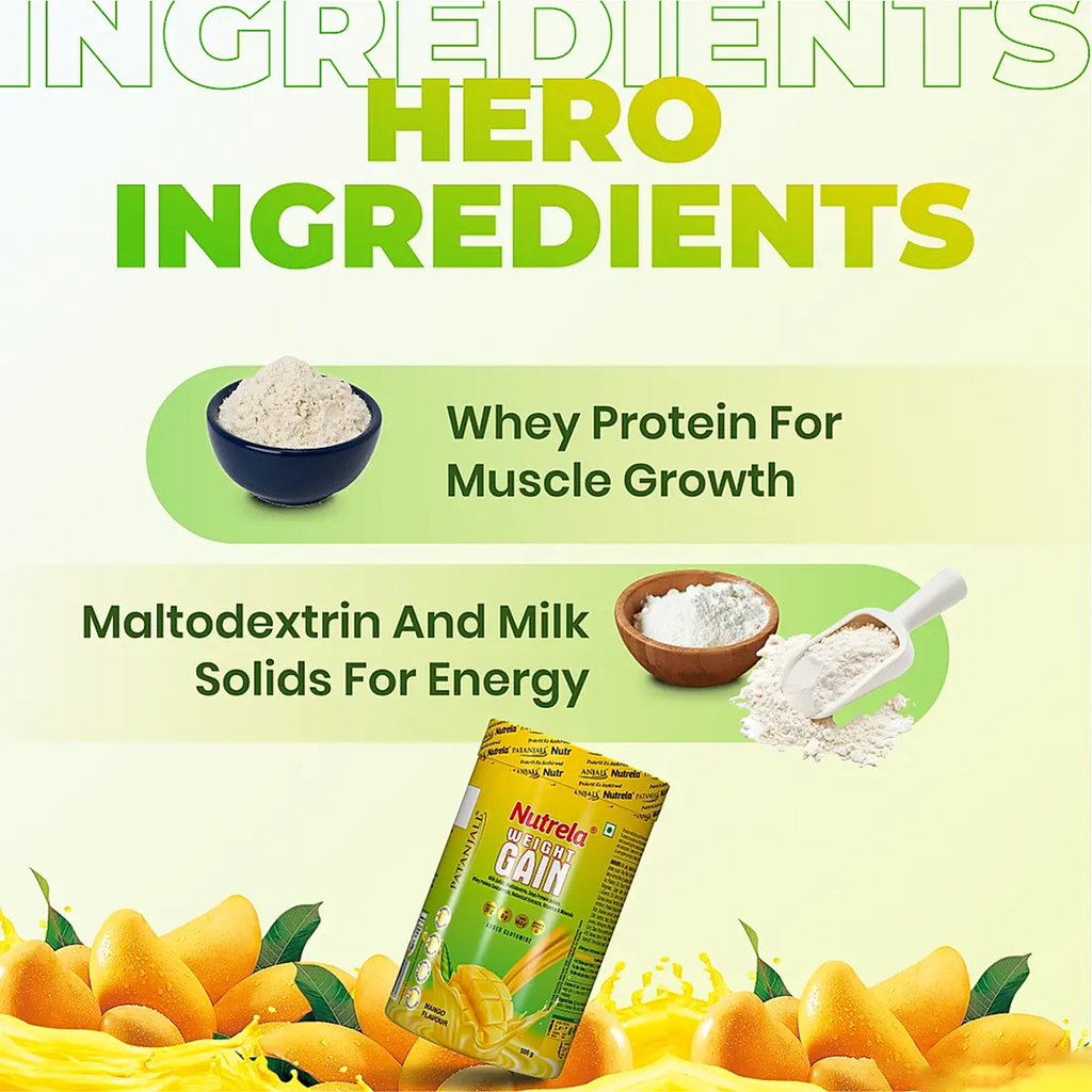 Patanjali Nutrela Weight Gain - Mango Flavour - Distacart