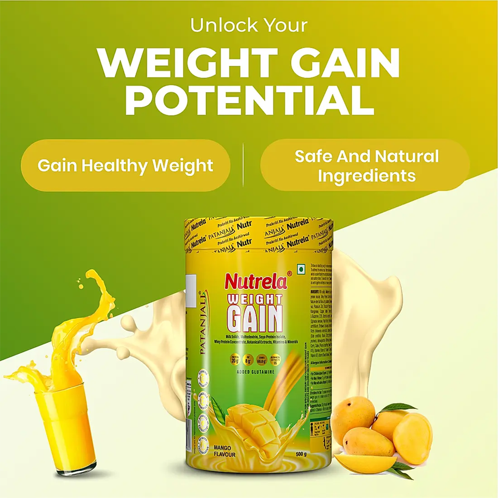 Patanjali Nutrela Weight Gain - Mango Flavour - Distacart