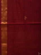 Maroon Khadi Cotton Handloom Saree with Pallu Design - Global Threads