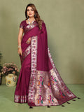Anaita Maroon Paithani Gala Silk Saree With Blouse - Distacart