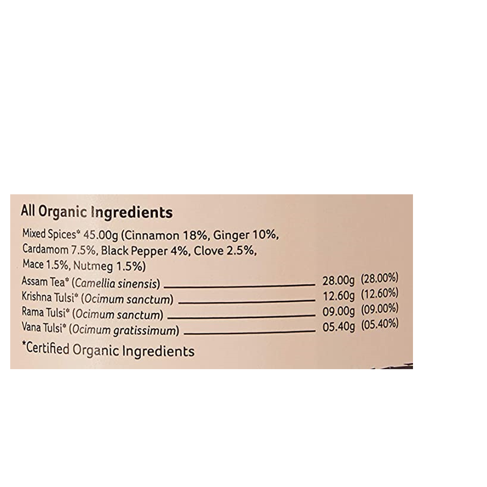 Organic India Tulsi Masala Chai Ingredients