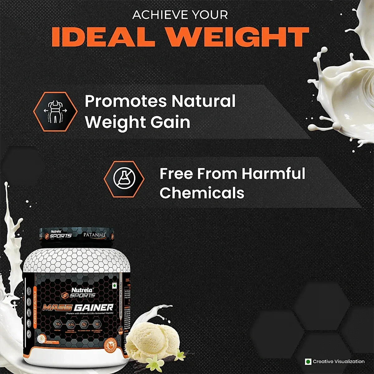 Patanjali Nutrela Sports Mass Gainer (Frvan-ice) - Distacart