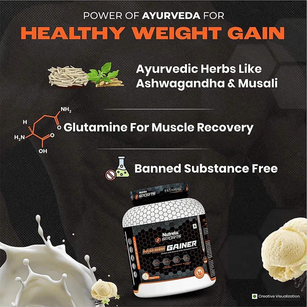 Patanjali Nutrela Sports Mass Gainer (Frvan-ice) - Distacart