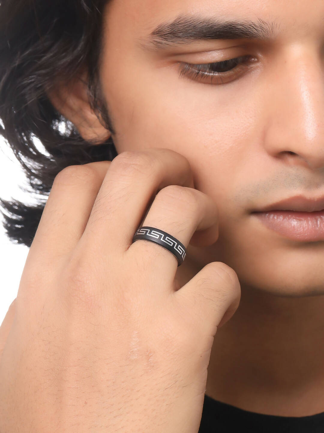 NVR Men's Silver Metal Ring