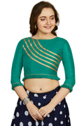 Aastha Fashion Women's Sea Green Art Silk Designer Party Wear Readymade Blouse
