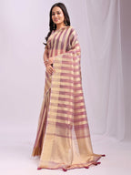 Shree Shyam Fashion Organza Purple Saree - Distacart