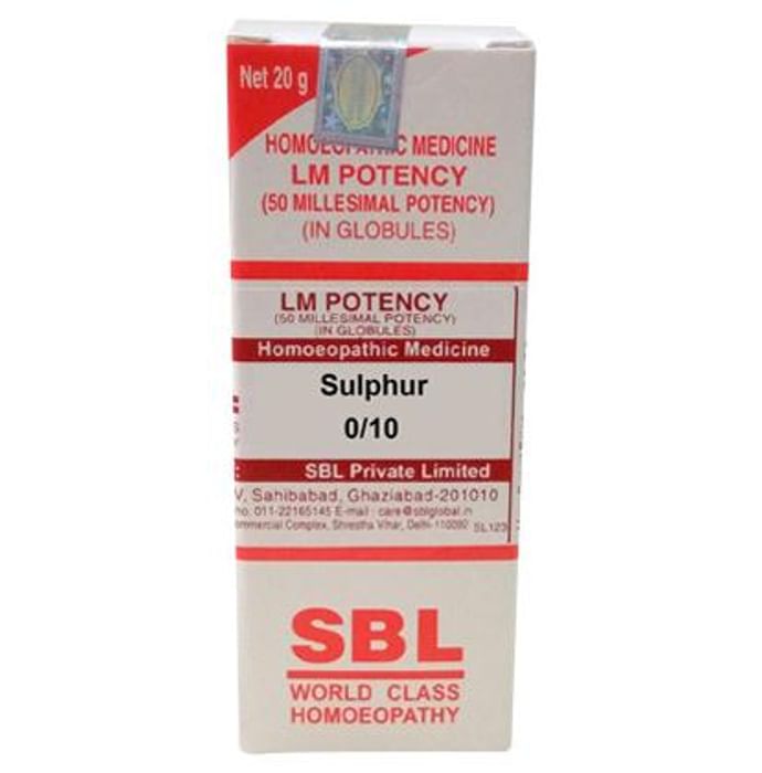 SBL Homeopathy Sulphur LM Potency