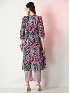 Myshka Women's Multi Printed Kurta With Palazzos