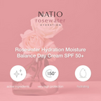 Natio Rosewater Hydration Moisture Balance Day Cream SPF 50+