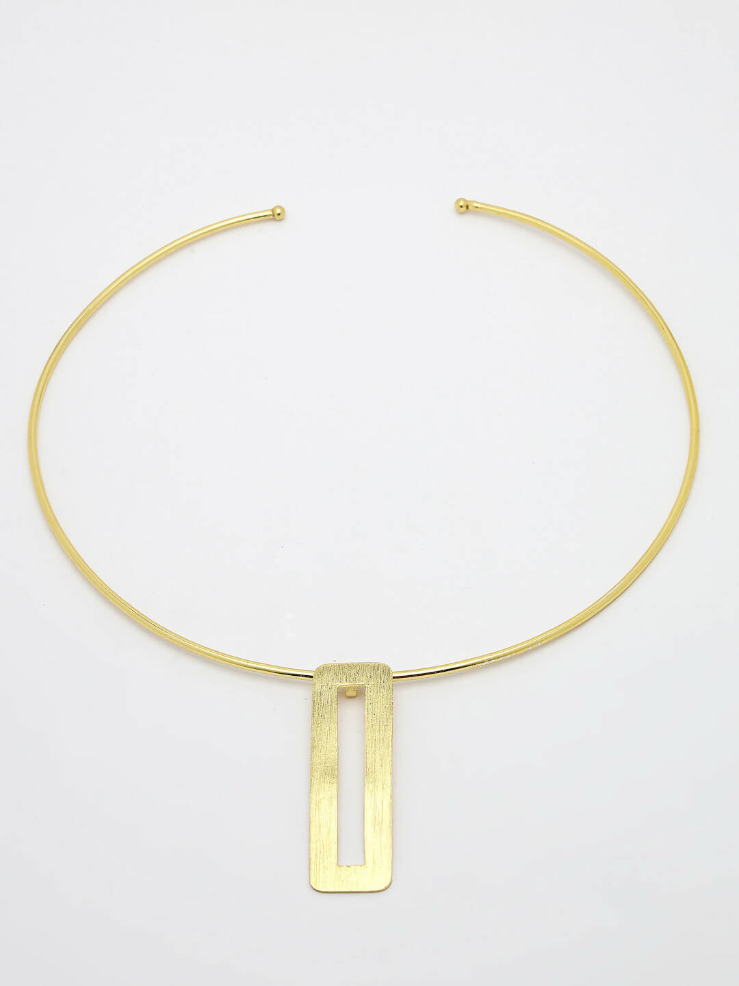 NVR Women Gold-Polished Circular Choker Necklace