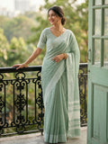 Shree Shyam Fashion Rama Linen Saree - Distacart