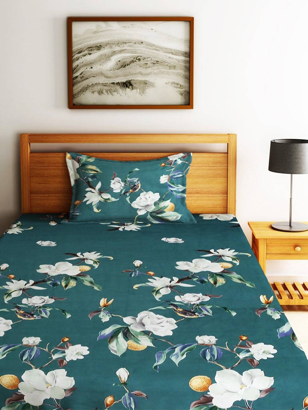 Home Sizzler Unisex Green Bedsheets - Distacart