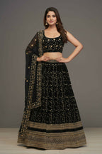 Lehenga Mart Designer Indian Wedding Lehenga Choli-Black - Distacart