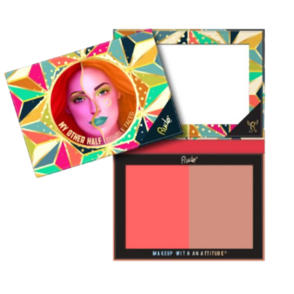 Rude Cosmetics My Other Half Duo Shade Face Palette - Double Faced