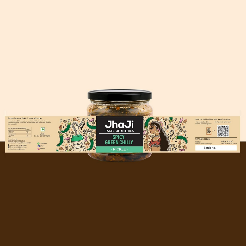 Jhaji Store's Spicy Green Chilli Pickle