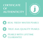 J Pearls 3 Lines Oval Pearl Necklace - Real Pearl Jewelry - Distacart