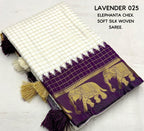 Lavender Silk Zari Woven Saree with Unstitched Blouse - Hiral Fashion