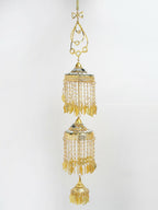 NVR Women's Pack Of 2 Gold-Polished & White Pearl Mirror Work Bridal Layered Kaleera Sets - Distacart