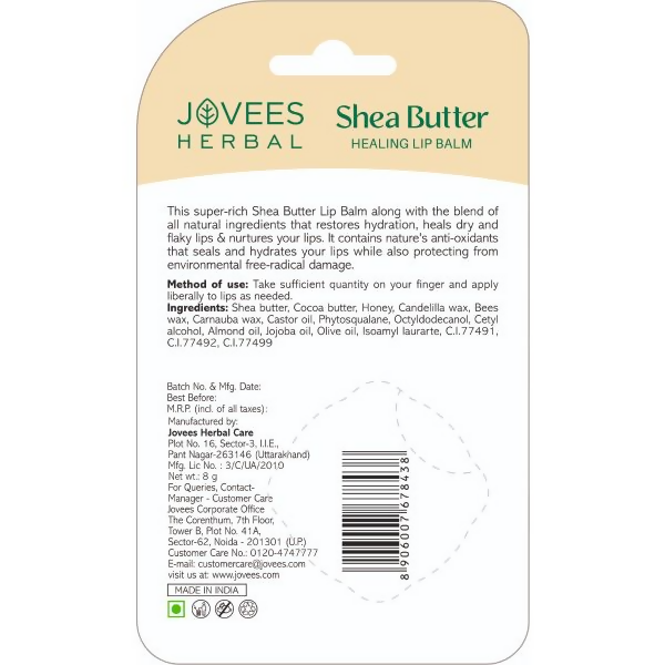 Jovees Shea Butter Healing Lip Balm - Distacart