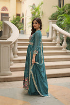 Joban Fashion Rama Georgette Sequence Embroidery Work Kurta Set - Distacart