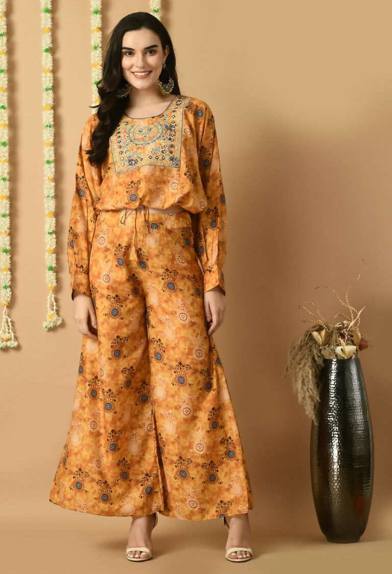 Joban Fashion Mustard Maslin Kurta Set