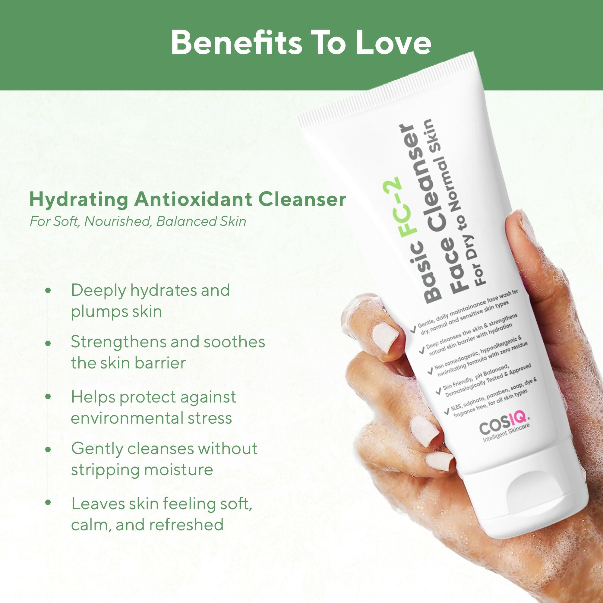 Cos-IQ FC-2 Face Cleanser for Dry Skin