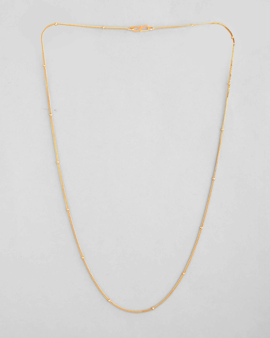 VOJ Gold-Polished Small Gold Beads Chain For Women