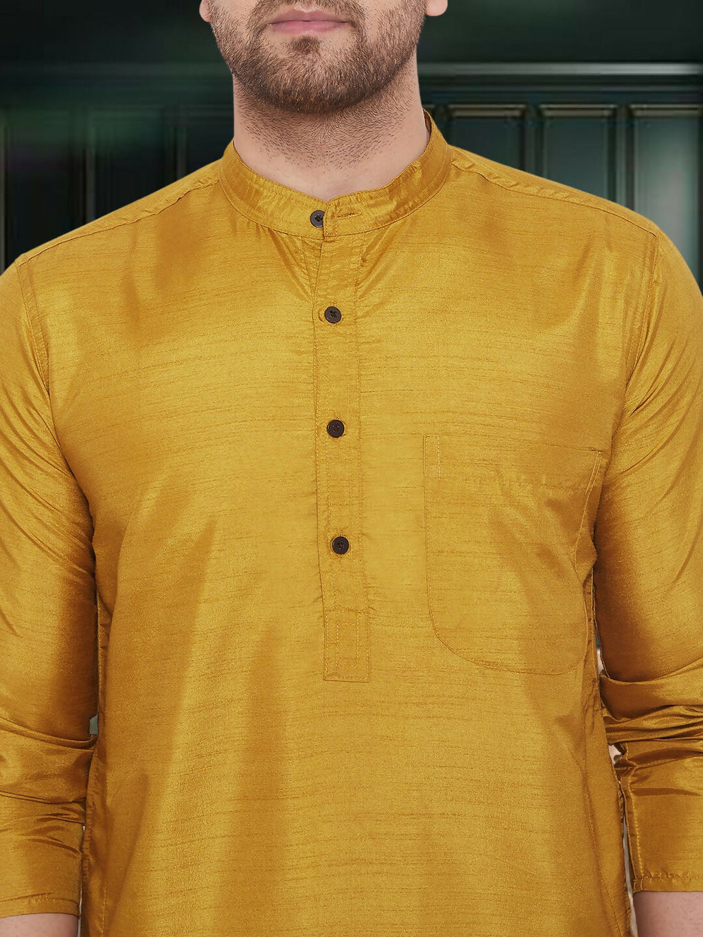Even Apparels Men's Art Silk Beige Kurta