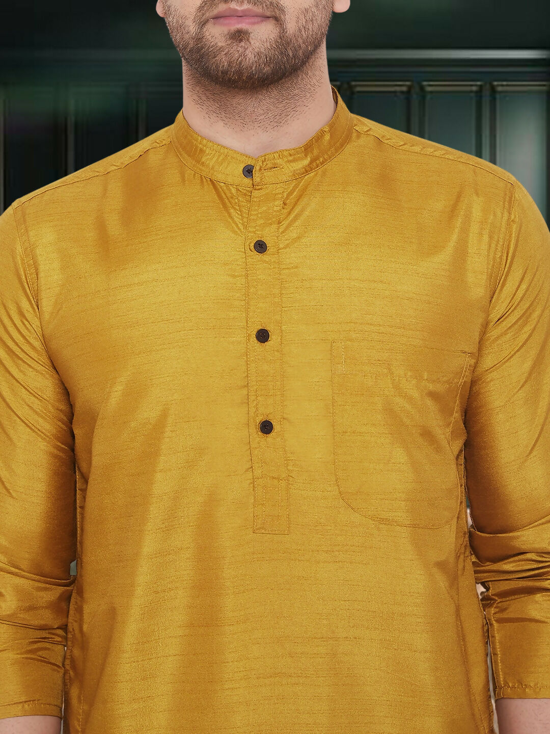 Even Apparels Men's Art Silk Beige Kurta