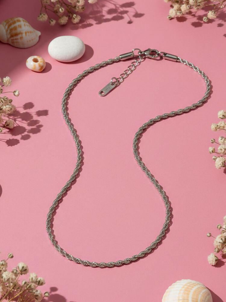 NVR Women German Silver Oxidised Chain - Distacart