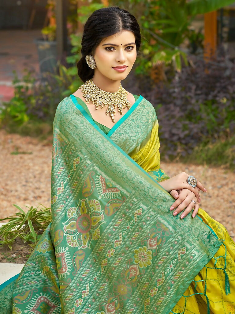 Shree Shyam Fashion Mustard Soft Silk Saree - Distacart