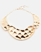 Textured Metal Choker Necklace