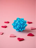 Inhanns Rang-E-Roshan Adjustable Ring – Handmade Crystal Statement Ring - Sky Blue