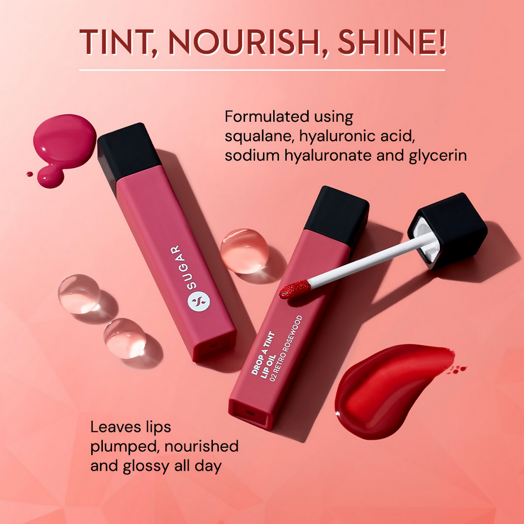 SUGAR Drop A Tint Lip Oil - 01 Timeless Taupe