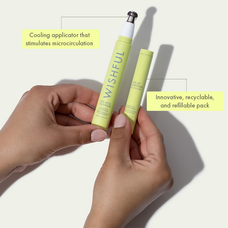 Wishful By Huda Beauty Eye Lift & Contour 1% Bakuchiol & Peptide Serum - Korean Skincare