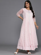 Ahalyaa Women's Traditional wear Ethnic Dress - Pink - Distacart