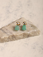 Gold Plated Contemporary Kundan Drop Earrings - Ruby Raang - Distacart