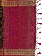 Mimosa Women's Kanjivaram Art Silk Burgundy Saree - Distacart