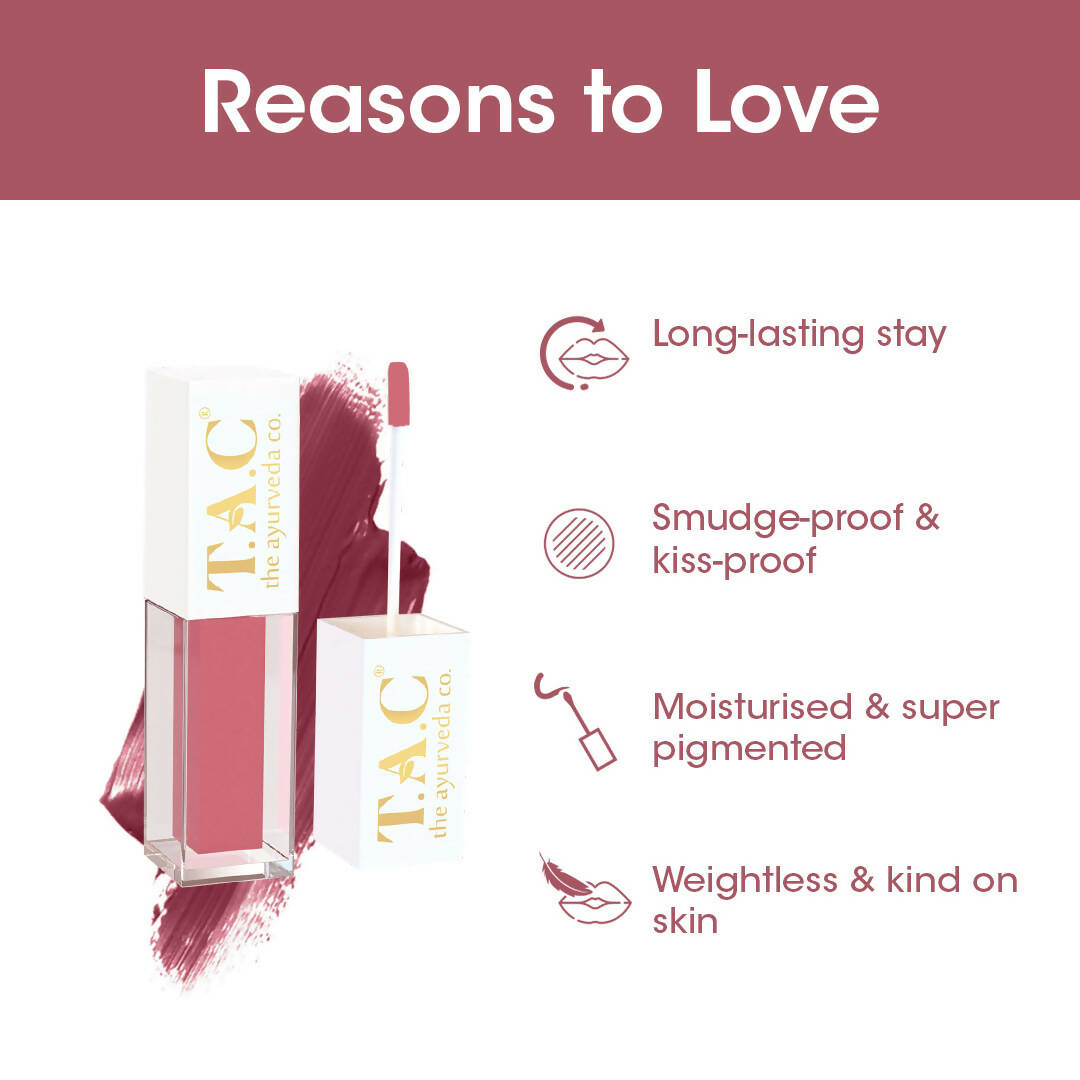 TAC - The Ayurveda Co. Liquid Matte Nude Lipstick