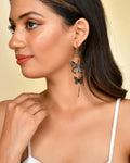 VOJ Women Rhodium-Plated Butterfly style Stainless Steel Drops & Danglers Earrings - Distacart