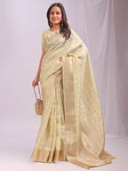 Shree Shyam Fashion Organza Gold Saree - Distacart