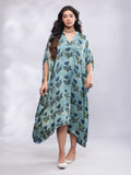 BohoJazz Signature Modal Silk Floral Kaftan - Distacart