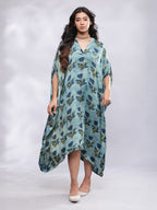 BohoJazz Signature Modal Silk Floral Kaftan - Distacart
