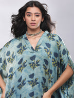 BohoJazz Signature Modal Silk Floral Kaftan - Distacart