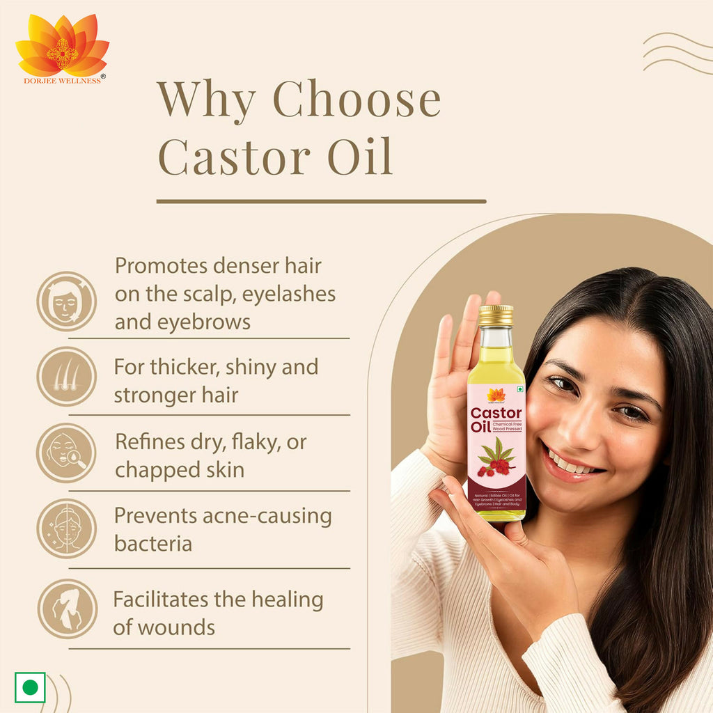 Dorjee Wellness Wood Pressed Castor Oil - Distacart