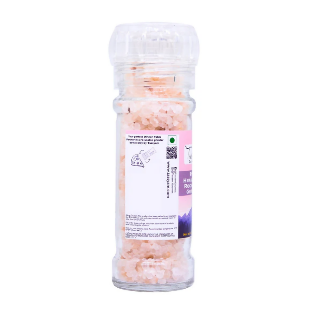 Tassyam Organics Pink Salt Granules Grinder Bottle - Distacart